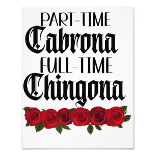 Foto Tempo parcial Cabrona cheio Chingona Large impress