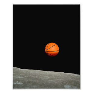 Foto terra de basquetebol do universo espacial da lua