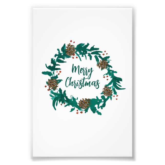 Foto Terra de Natal com Berries Feliz Natal (Frente)