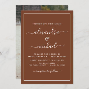 Foto Terracotta Boho Convite Simples