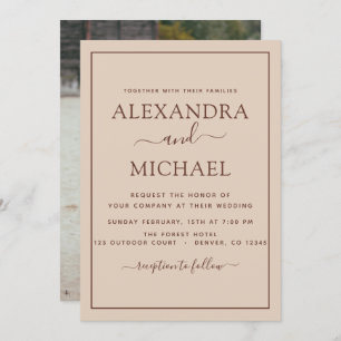 Foto Terracotta Boho Convite Simples