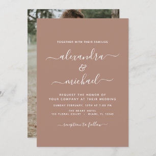 Foto Terracotta Boho Convite Simples