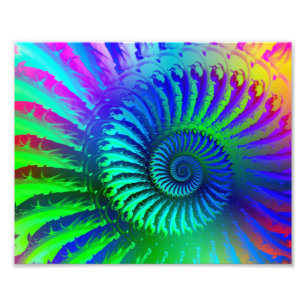 Foto Teste padrão psicadélico do azul do Fractal