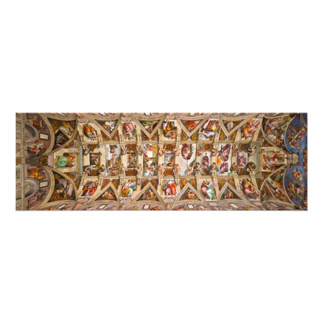 Foto Teto da Capela Sistina por Michelangelo (Frente)