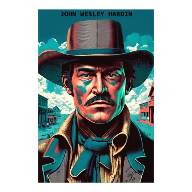 Foto Texas Outlaw John Wesley Hardin (Frente)