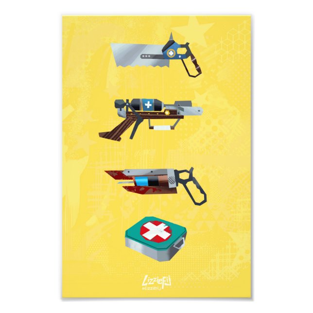 Foto TF2 BLU - ferramentas médicas impressão (Frente)