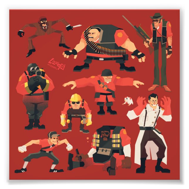 Foto TF2 Memória mercenários impressão de arte pequena (Frente)