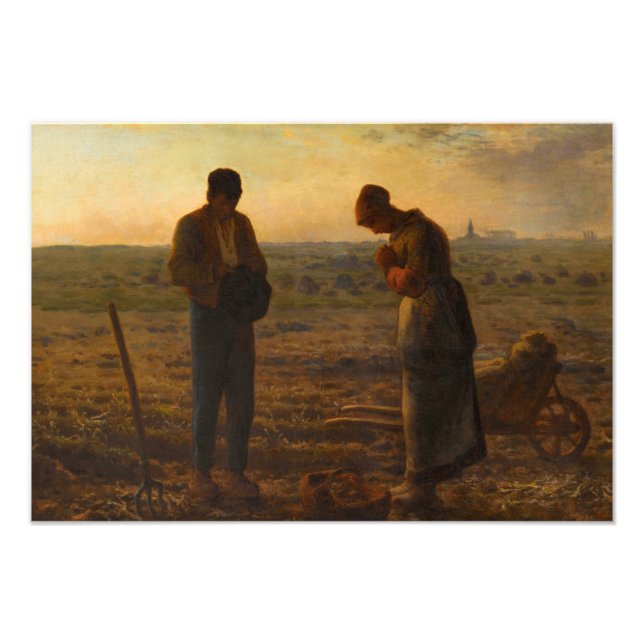 Foto The Angelus, 1857-1859, por Jean-Francois Millet (Frente)