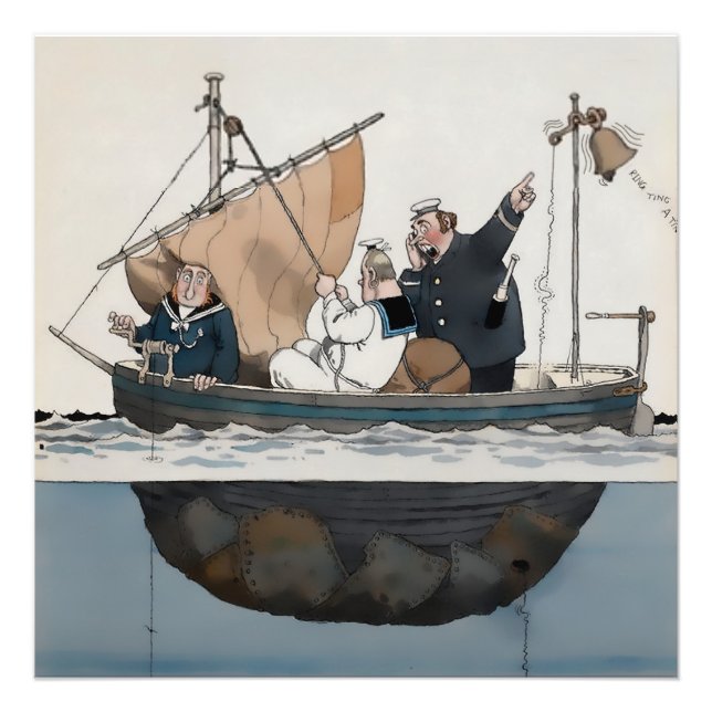 Foto "The Barnacle Bell" de W Heath Robinson (Frente)