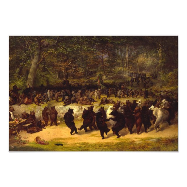 Foto The Bear Dance, 1870 por William Holbrook Beard (Frente)