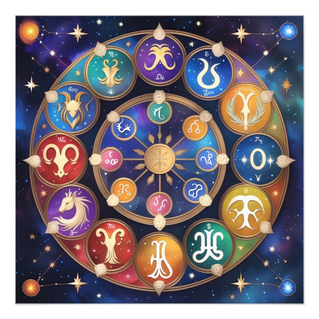 Foto  the circle with the zodiac signs (Frente)