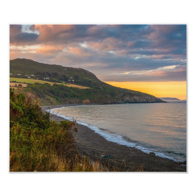Foto The Evening Glow of Greystones Coast (Frente)