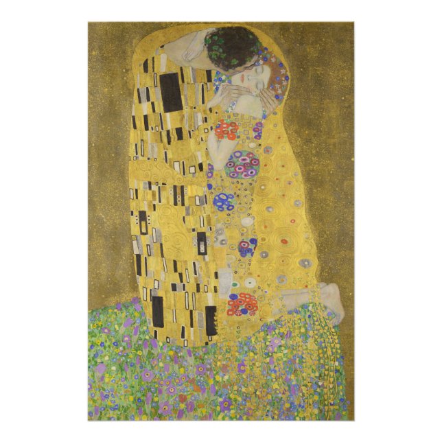 Foto The Kiss, Art Nouveau Oil Painting, Gustav Klimt (Frente)