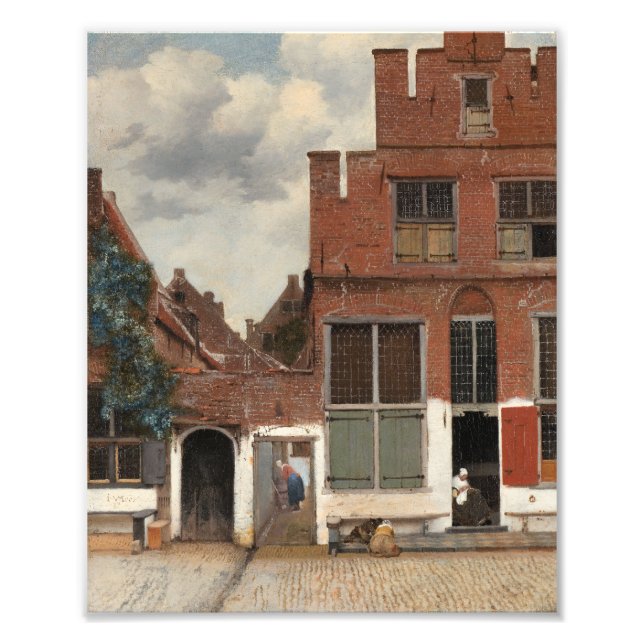 Foto The Little Street, por Johannes Vermeer (Frente)