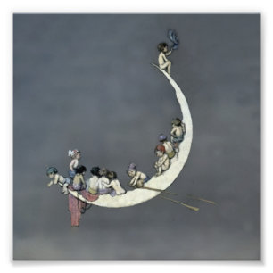 Foto "The Moon's First Voyage", por W Heath Robinson