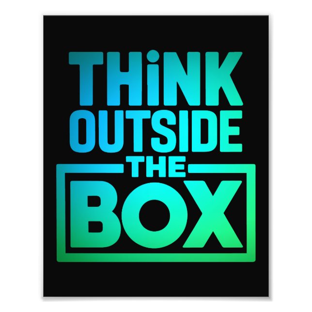 Foto Think Outside The Box, Motivational Quote (Frente)