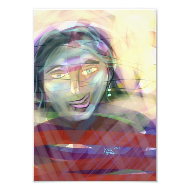 Foto Thoughtful Color Contemporary Feminine Portrait (Frente)