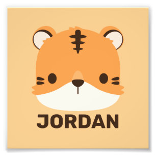 Foto Tigre de Cuta com Nome Personalizado