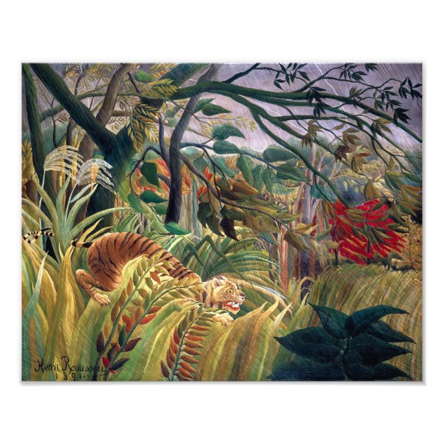 Foto Tigre em uma tempestade tropical | Henri Rousseau  (Frente)