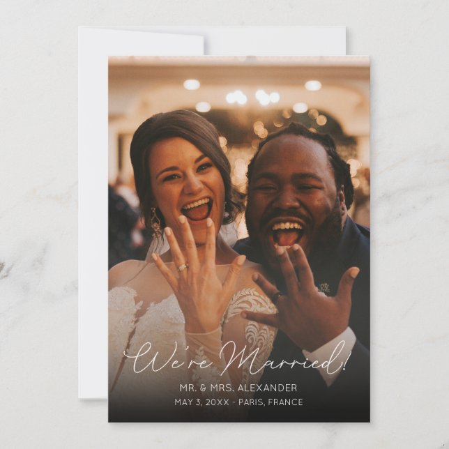 Foto Tipografia Anúncio de Casamento Elegante V (Frente)