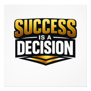 Foto Tipografia Success Gold em Preto