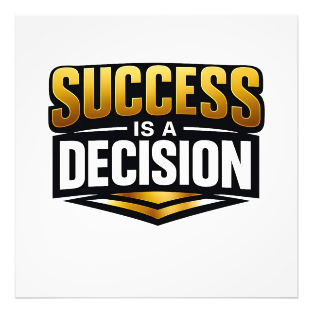 Foto Tipografia Success Gold em Preto (Frente)