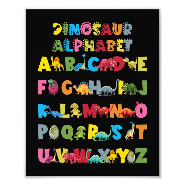 Foto Tipos De Dinossauros Alphabet ABC (Frente)