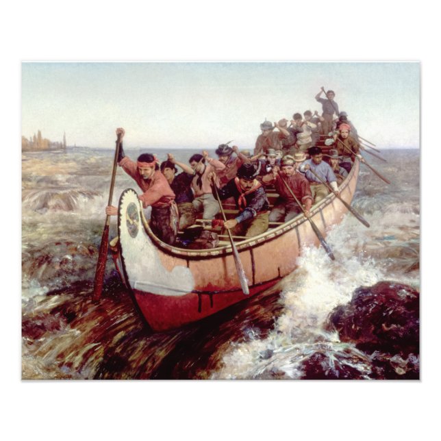 Foto Tiro dos Rapids por Frances Anne Hopkins (Frente)