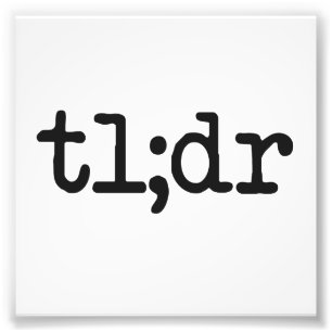 Foto tl;dr Muito Tempo Não Lido