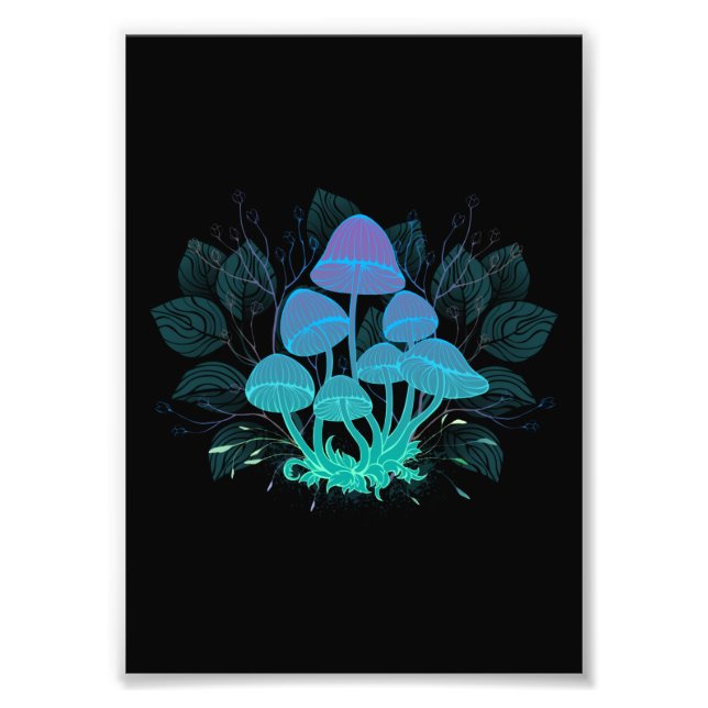 Foto Toadstools em arbustos (Frente)