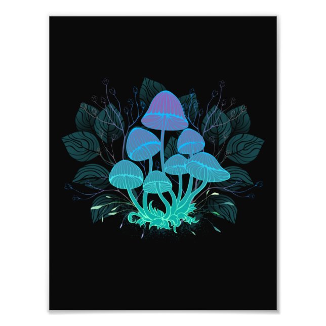 Foto Toadstools em arbustos (Frente)