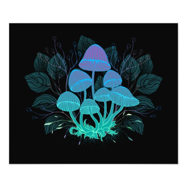 Foto Toadstools em arbustos (Frente)