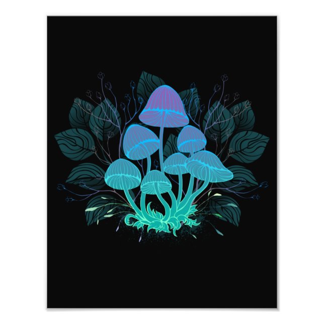 Foto Toadstools em arbustos (Frente)