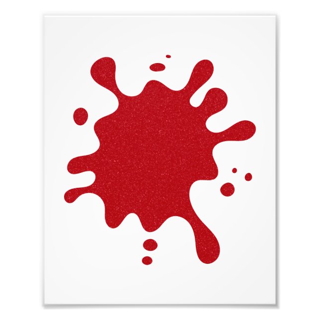Foto Tomato Red Splatter on White Poster – Customizable (Frente)