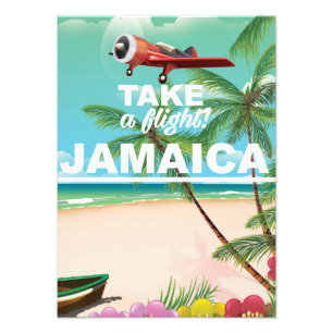 Foto Tome um Voo! Jamaica Cartaz de férias retrô