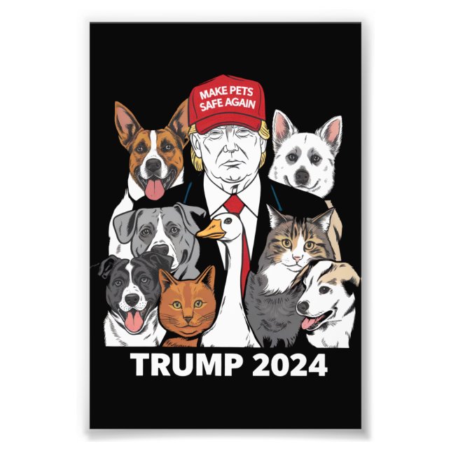 Foto Torne Os Animais Seguros Novamente Trump 2024 Salv (Frente)