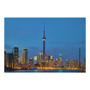 Foto Toronto Ontario Canada Skyline À Noite