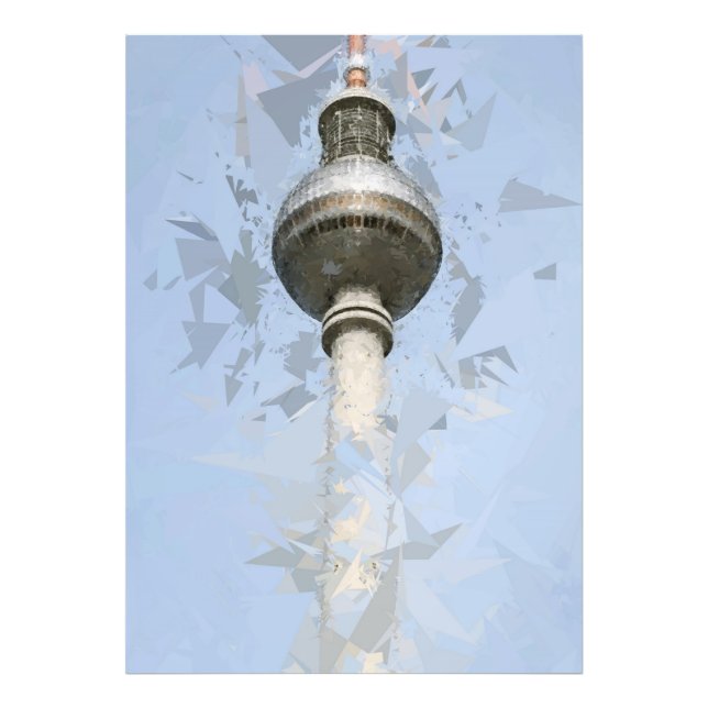Foto Torre de TV de Berlim Arte de Viagem Abstrata Alem (Frente)