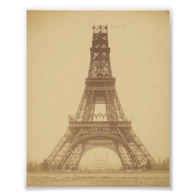 Foto Torre Eiffel Em Construção 1888 (Frente)