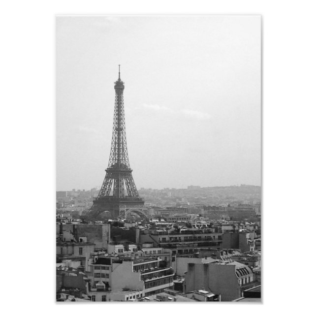 Foto Torre Eiffel (preto e branco) (Frente)