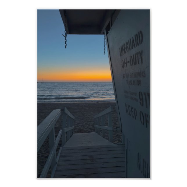 Foto Torre salva-vidas em Sunset - Venice Beach, CA (Frente)