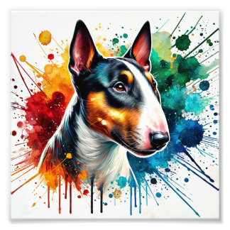 Foto Touro Vibrante Terrier Watercolor Art