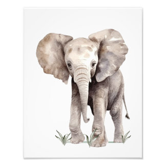 Foto trabalho de arte de elefante de aquarela