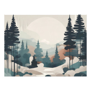 Foto Trabalho de arte de Paisagem de Floresta de Boho