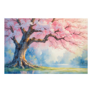 Foto Tranquil - Japonês Cherry Blossom Watercolor Lands