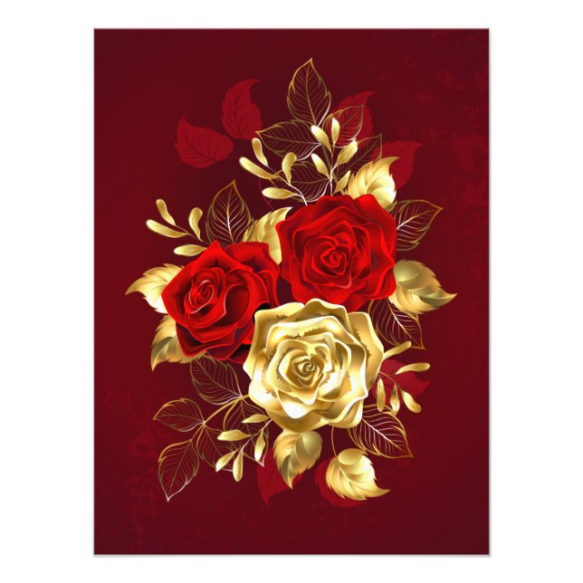 Foto Três Rosas de Joias (Frente)