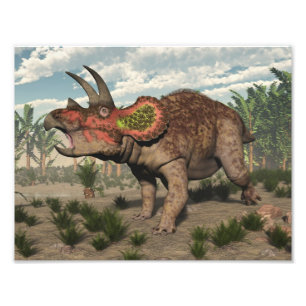 Foto Triceratops dinossauro - renderização 3D