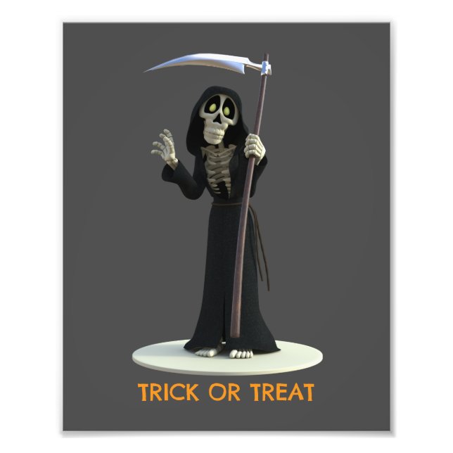 Foto Trick or Treat. Cartoon Grim Reaper (Frente)
