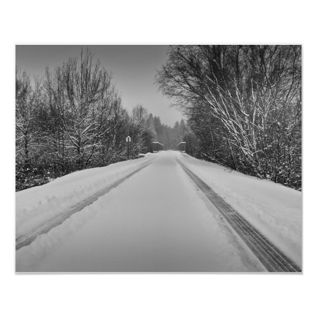 Foto Trilha de neve B/W (Frente)