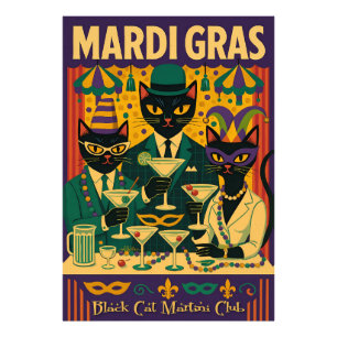 Foto Trio do Clube de Martini Black Cat do Mardi Gras